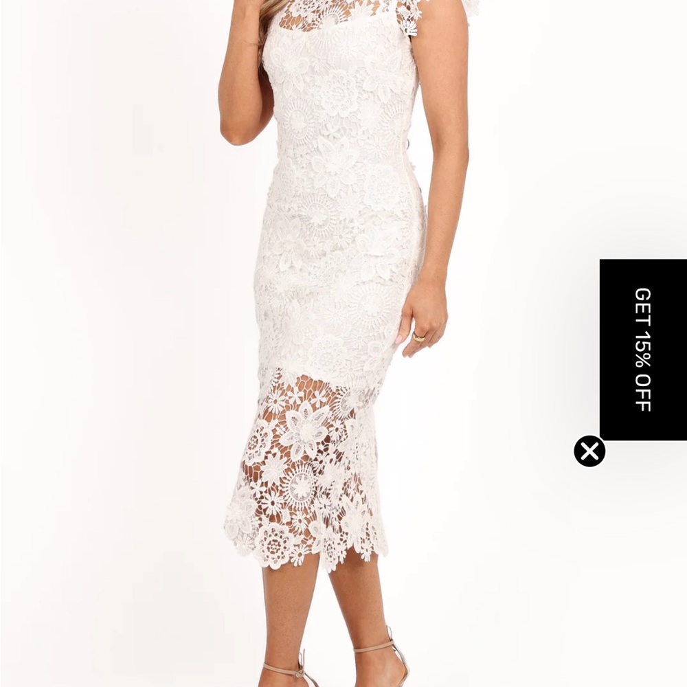 Becca Midi Dress- Petal and Pup White Lace Dress - Picture 2 of 4